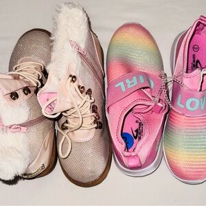 Juicy Couture Pink and Rainbow Shoes Set
